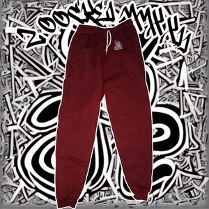 Zooskei Men's Burgundy Sweatpants